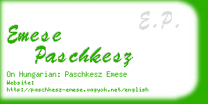 emese paschkesz business card